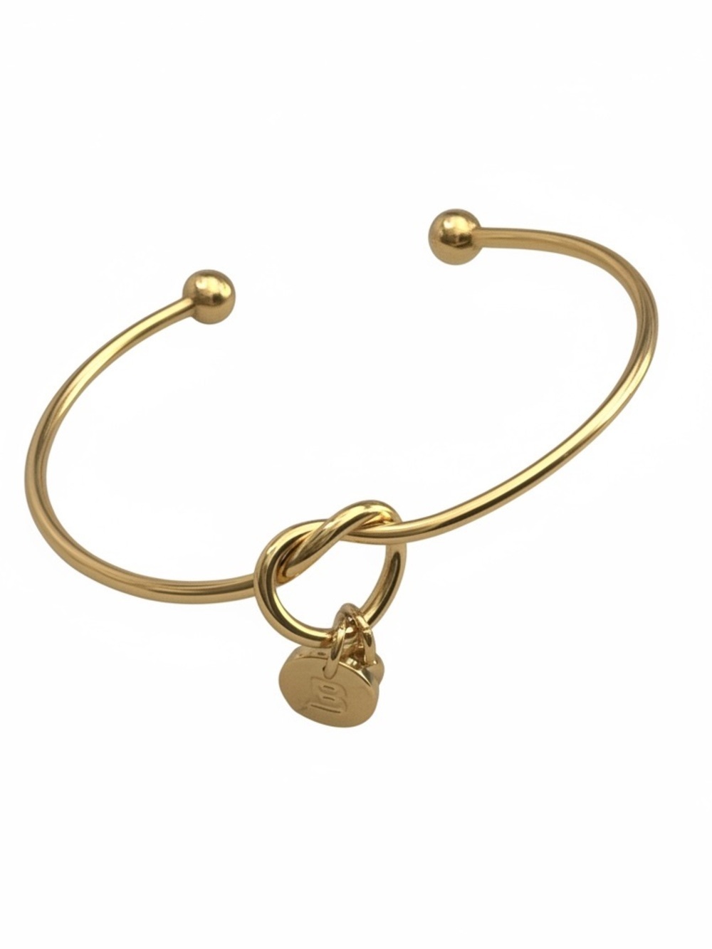 Bourbon & Boweties Gold Tone Knot Cuff Bracelet - Picture 3 of 3